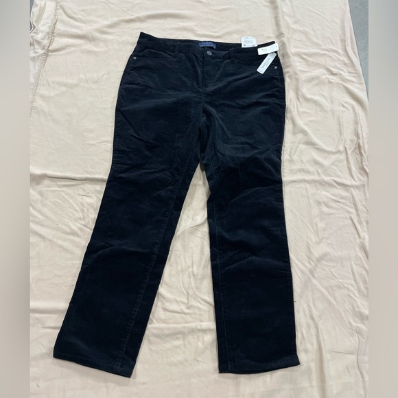 TALBOTS Black Simply Flattering 5-Pocket Corduroy Pants Size 14P NWT - Picture 1 of 7